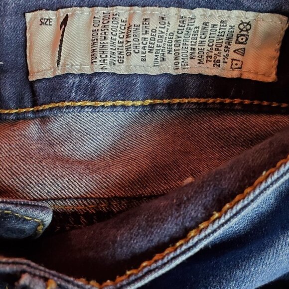 💎172 Indigo Rein Denim Raw Hem Ankle Skinny Slim Blue Jeans - Picture 5 of 7